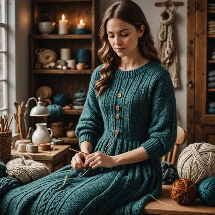 Откройте для себя волшебство рукоделия: как связать платье спицами и погрузиться в мир творчества