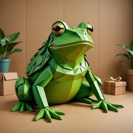 Как сделать лягушку из картона 3D большую: Объёмную и впечатляющую поделку своими руками